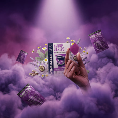 Wingman Sleep | Ultra-Fast-Acting Melatonin + Sleep Complex | Sugar-Free | Cranberry-Mint Flavor Flavor