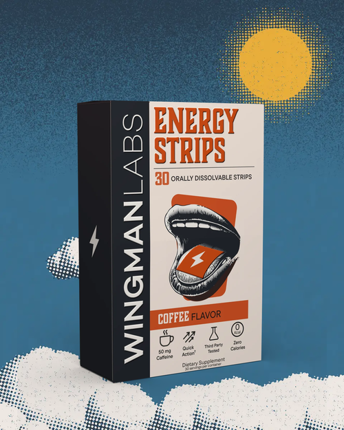 Energy Strips box, coffee flavor, 30 orally dissolvable strips