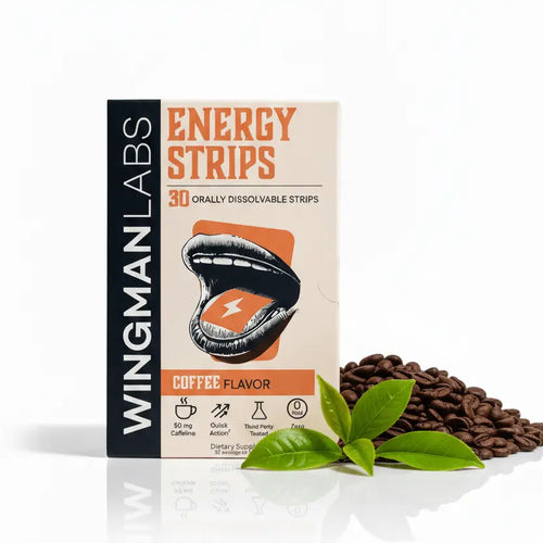 Energy Strips | Fast - Acting Caffeine + L - Theanine | Coffee Flavor - Wingman Labs - Wingman Labs