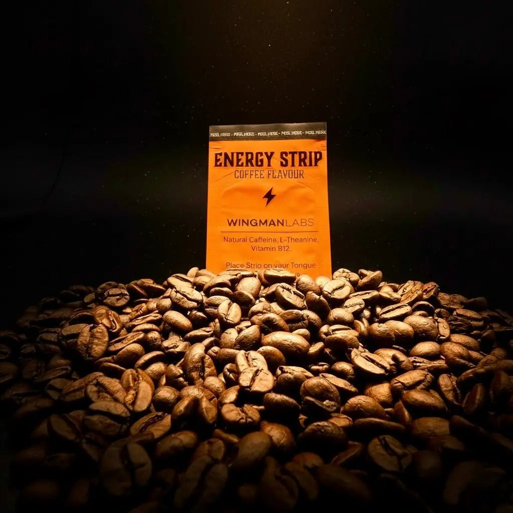 Energy Strips | Fast - Acting Caffeine + L - Theanine | Coffee Flavor - Wingman Labs - Wingman Labs