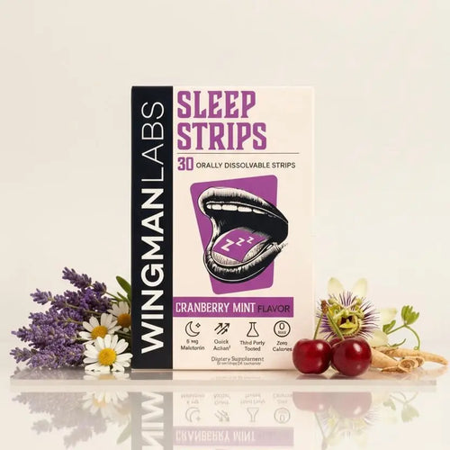 Sleep Strips | 30 - Second Melatonin + Valerian | Sugar - Free . Fast Acting | Wingman Labs - Wingman Labs